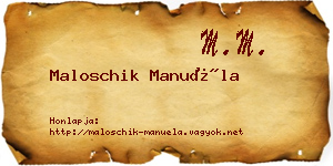 Maloschik Manuéla névjegykártya